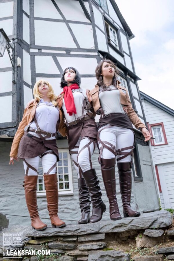 Mikomi Hokina, Virtual Geisha &amp;amp; Yuzupyon - Mikasa, Historia &amp;amp; genderbend Eren (Shingeki no kyojin) - 3