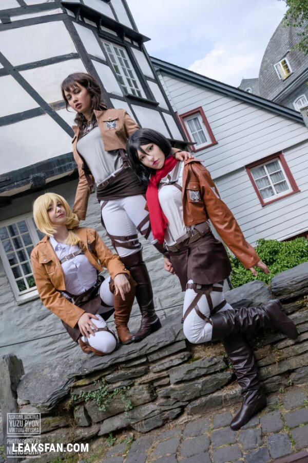 Mikomi Hokina, Virtual Geisha &amp;amp; Yuzupyon - Mikasa, Historia &amp;amp; genderbend Eren (Shingeki no kyojin) - 6