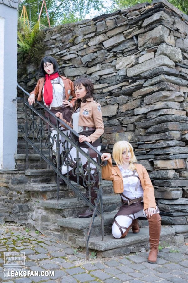 Mikomi Hokina, Virtual Geisha &amp;amp; Yuzupyon - Mikasa, Historia &amp;amp; genderbend Eren (Shingeki no kyojin) - 14