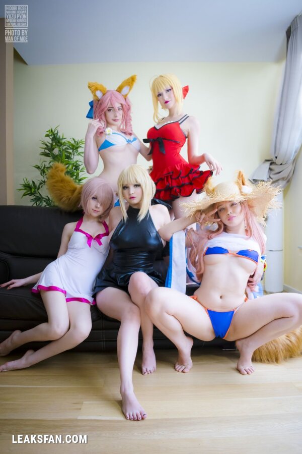 Hidori, Mikomi, Virtual, Tom &amp;amp; Yuzupyon - Mash, Saber, Nero &amp;amp; Tamamo (Fate Grand Order) - 7