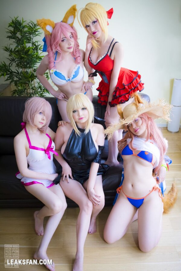 Hidori, Mikomi, Virtual, Tom &amp;amp; Yuzupyon - Mash, Saber, Nero &amp;amp; Tamamo (Fate Grand Order) - 10